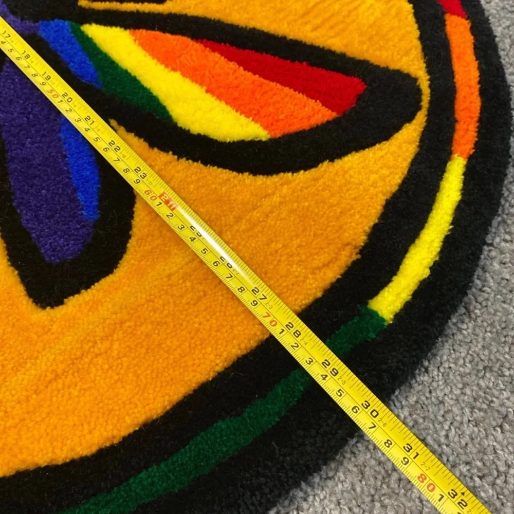 Vibrant Multicolor Bee Rug